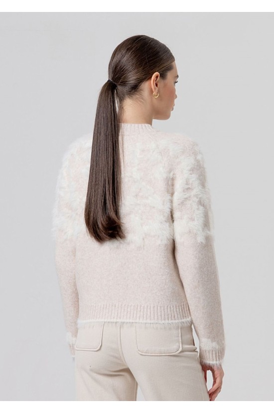 Ecru-Beige Knit Top Ecru-Beige Knit Top