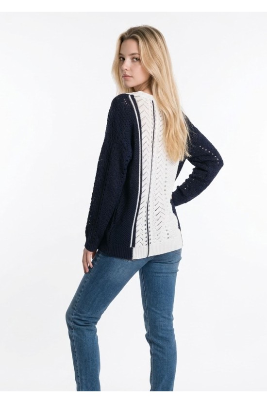 Knitted Blouse with Decorative Knitting