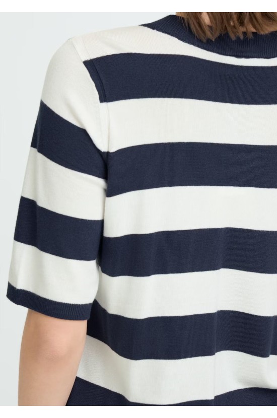 Πλεκτή Μπλούζα Ριγέ Blue