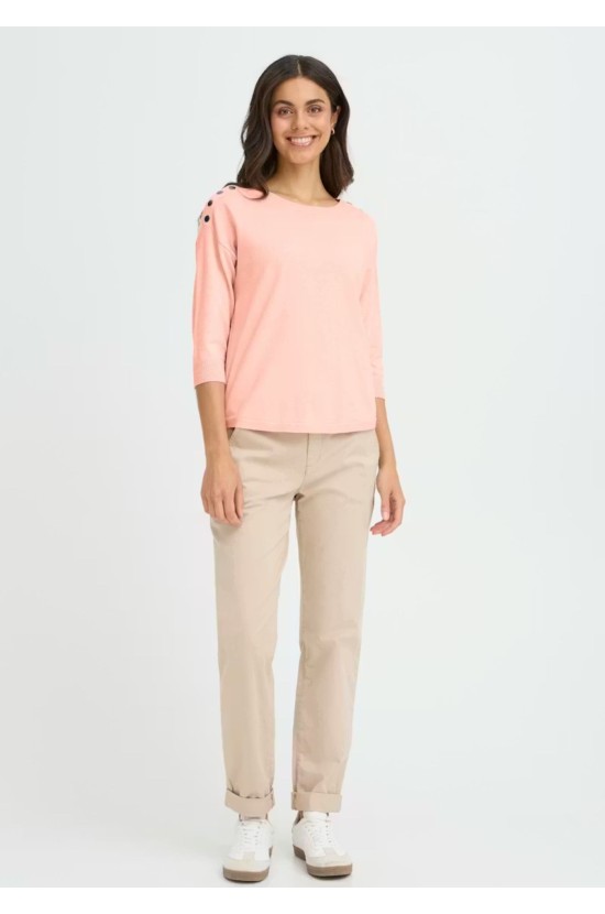 Πλεκτή Μπλούζα Σομόν