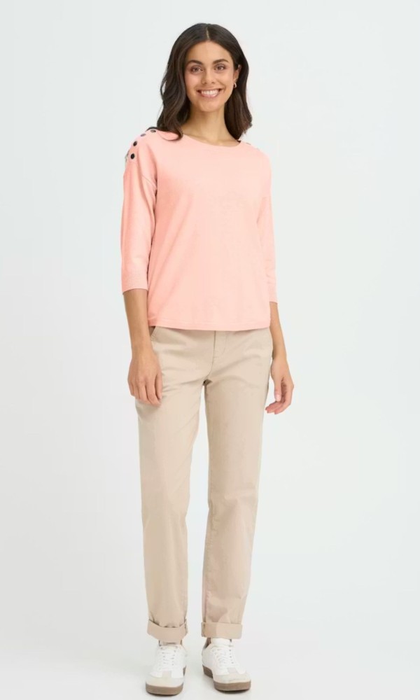 Πλεκτή Μπλούζα Σομόν