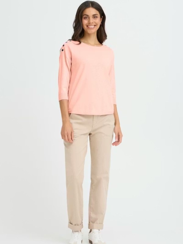 Πλεκτή Μπλούζα Σομόν