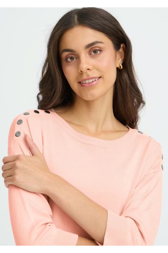 Πλεκτή Μπλούζα Σομόν