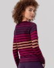 Striped Purple-Bordeaux Blouse Striped Purple-Bordeaux Blouse