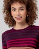Striped Purple-Bordeaux Blouse Striped Purple-Bordeaux Blouse