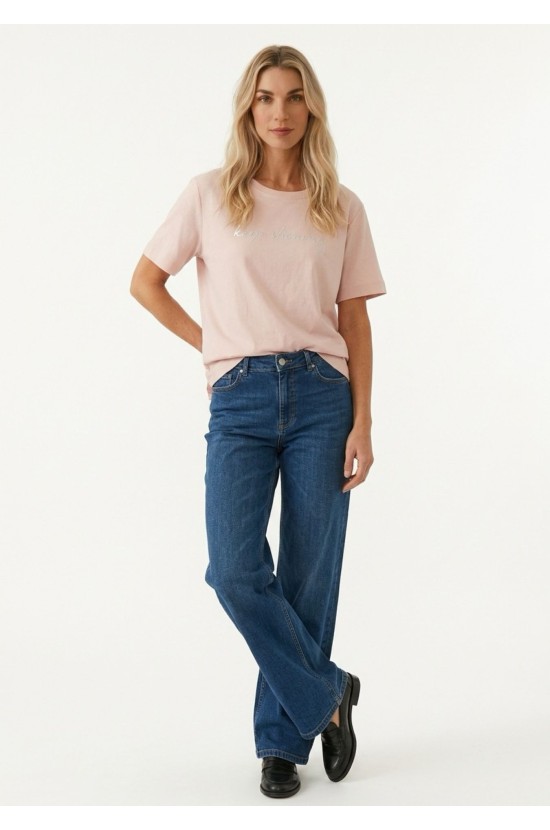 Ροζ T-shirt Mε Minimal Print