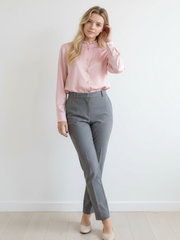 Shirt Pink With Volans