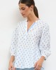Printed Shirt with Balloon Sleeves