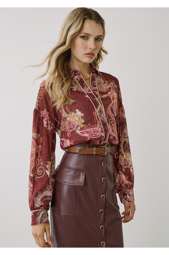 Printed shirt Bordeaux