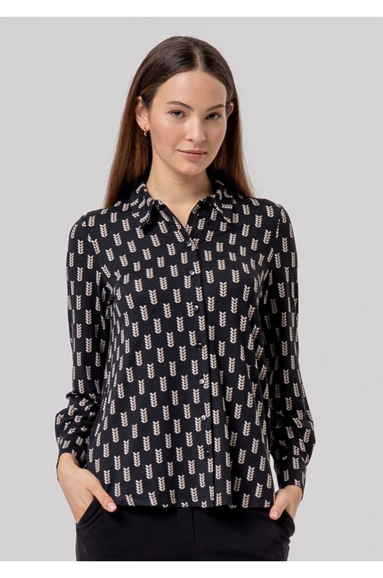 Black Shirt with a Pattern Black Shirt with a Pattern