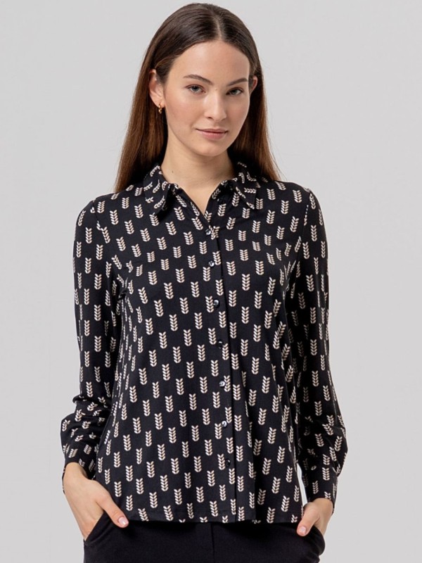 Black Shirt with a Pattern
