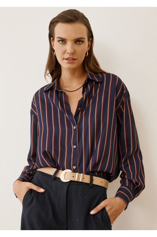 Bordeaux Striped Shirt