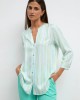Ριγέ Πουκάμισο σε Mint & Sky Blue Αποχρώσεις