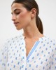 Printed Shirt with Balloon Sleeves