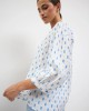 Printed Shirt with Balloon Sleeves