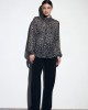 Black-and-White Pleated Shirt Black-and-White Pleated Shirt