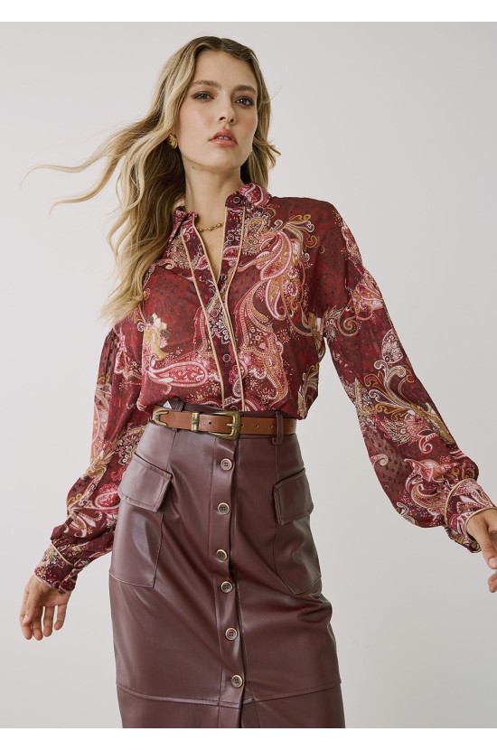 Printed shirt Bordeaux