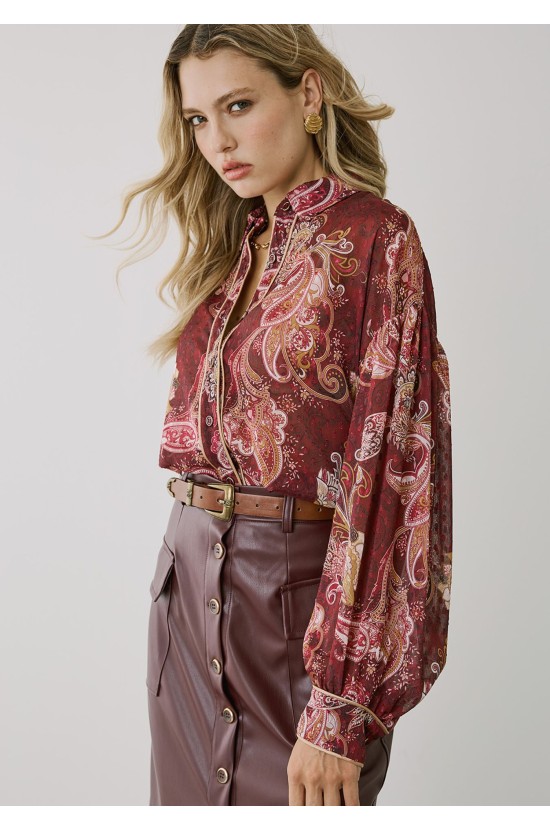 Printed shirt Bordeaux