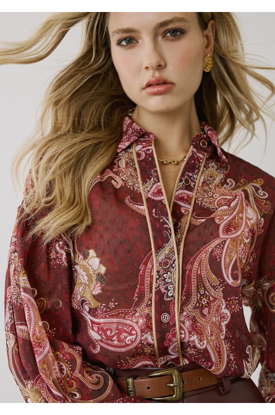 Printed shirt Bordeaux