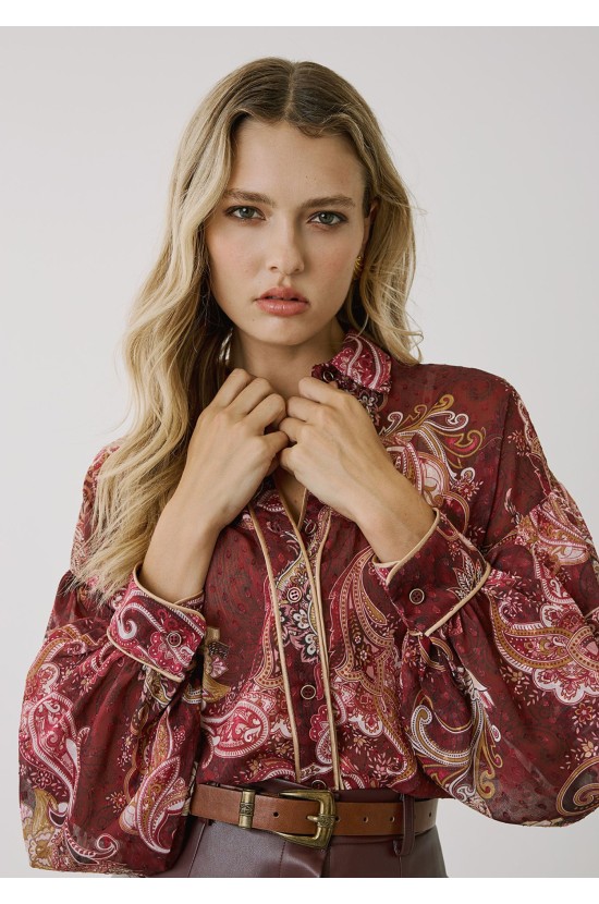 Printed shirt Bordeaux