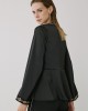 Black shirt with V and knitted design