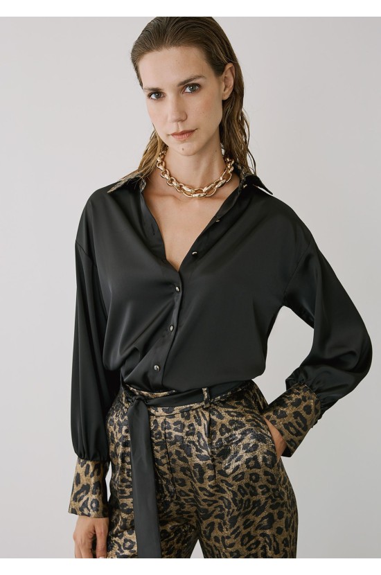 Shirt Black With Animal Elements