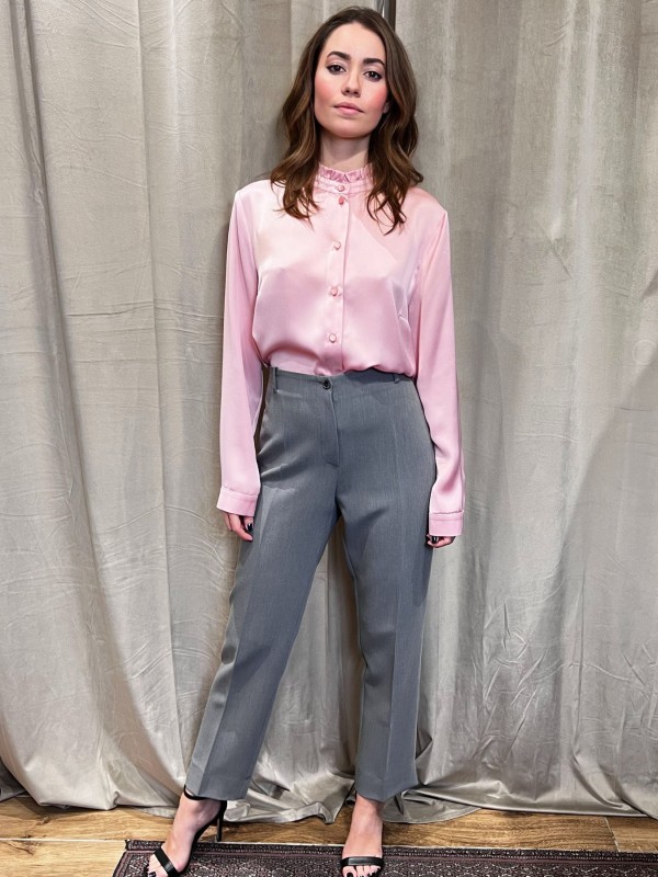 Πουκάμισο Ροζ Με Βολάν