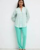 Ριγέ Πουκάμισο σε Mint & Sky Blue Αποχρώσεις