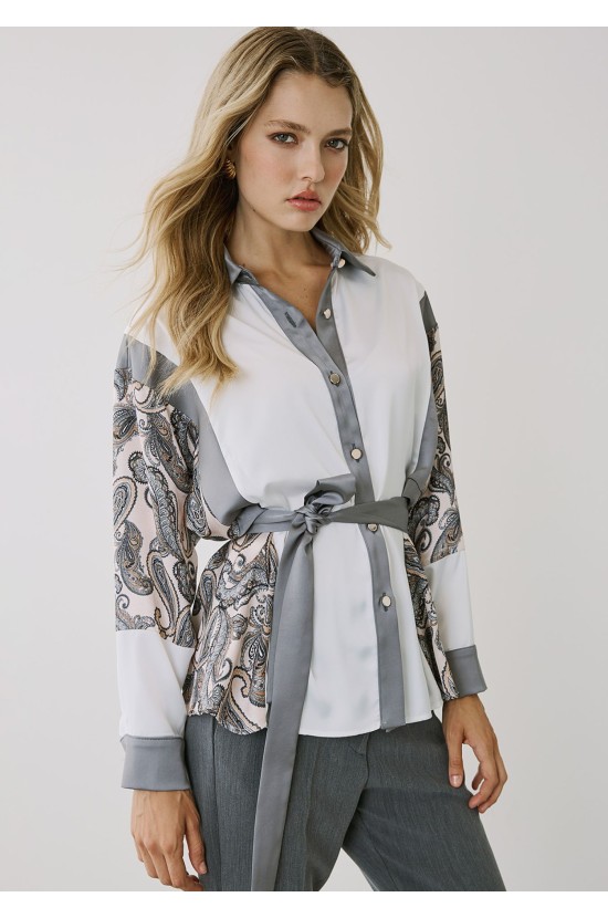 Shirt Grey Satin