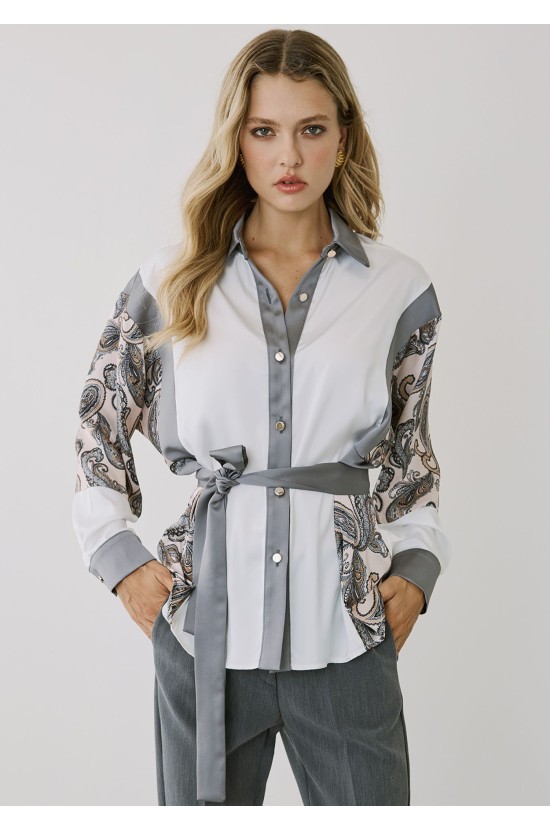 Shirt Grey Satin