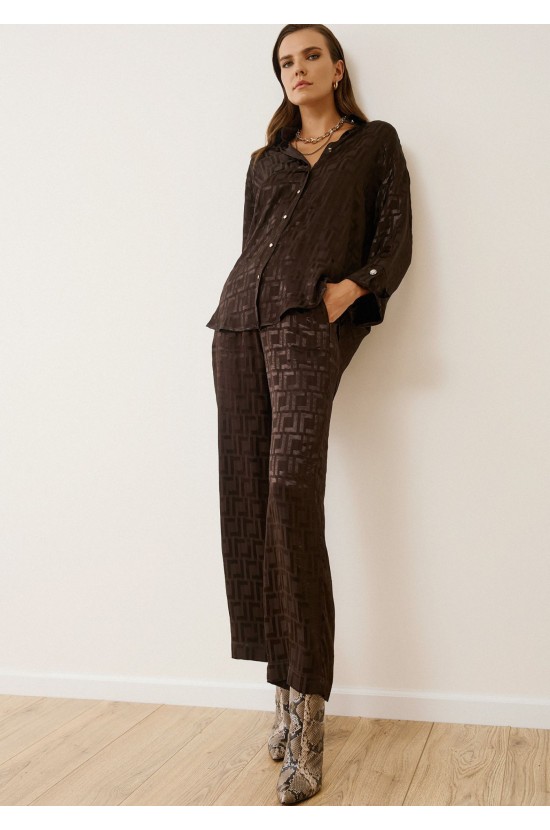 Brown Satin Set