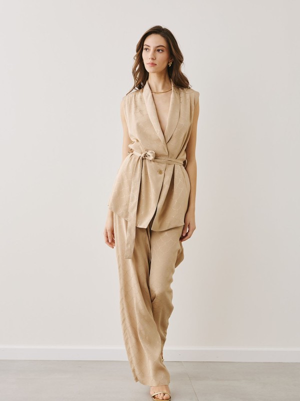 Σατέν Σύνολο Με Ζώνη