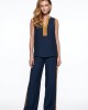 Navy set with camel details Navy set with camel details