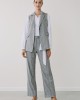 Set of Grey Striped Vest-Pants