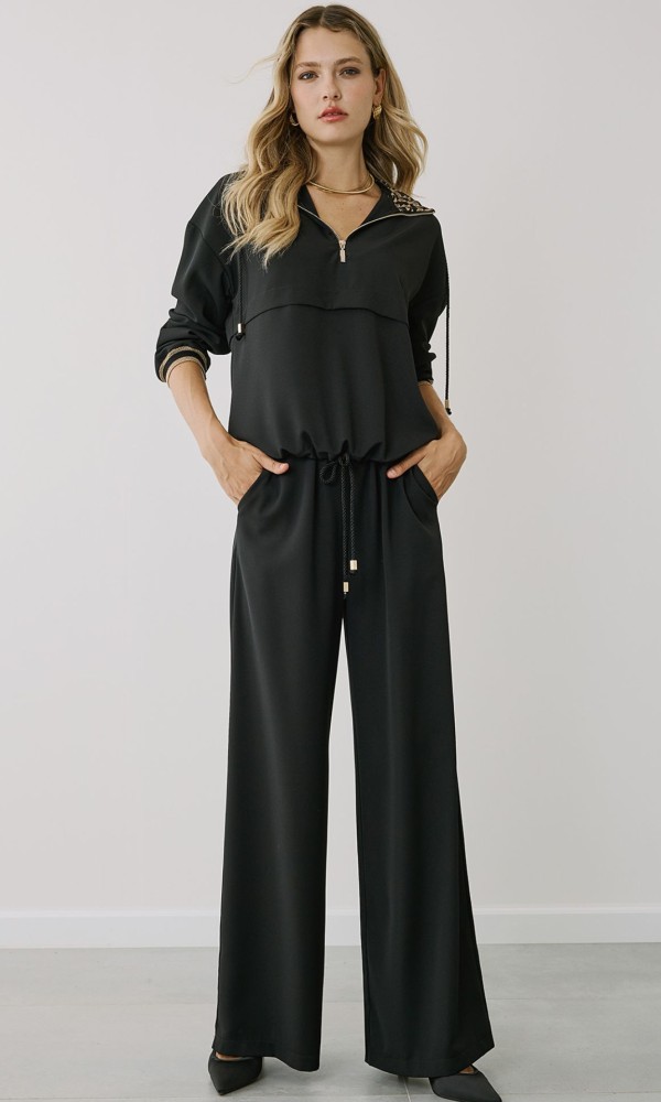 Σύνολο Μαύρο Με Κουκούλα Σύνολο Μαύρο Με Κουκούλα