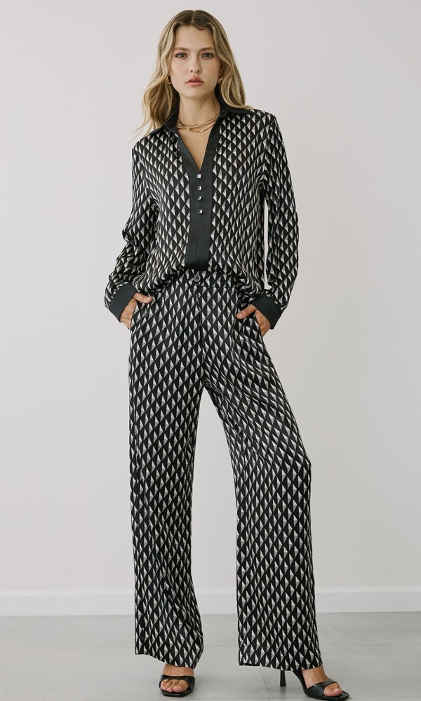 Σύνολο Σατέν Ασπρόμαυρο Σύνολο Σατέν Ασπρόμαυρο