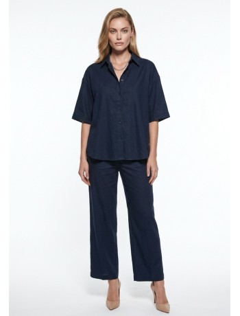 Σετ Πουκάμισο & Cropped Παντελόνι με Λάστιχο