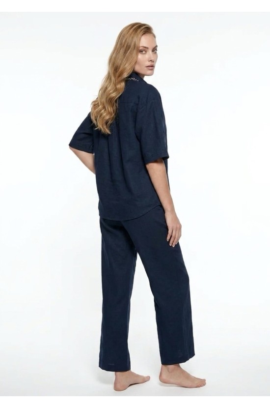 Σετ Πουκάμισο & Cropped Παντελόνι με Λάστιχο