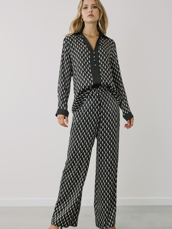 Set Satin Black and white