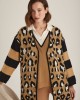 Knitted cardigan Camel Animal