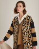 Knitted cardigan Camel Animal