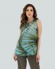 Sleeveless Olive Shirt With Designs